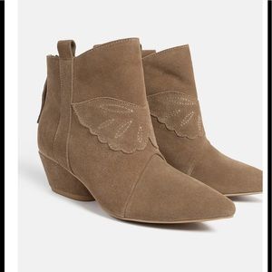 Suede Western-Inspired Boots